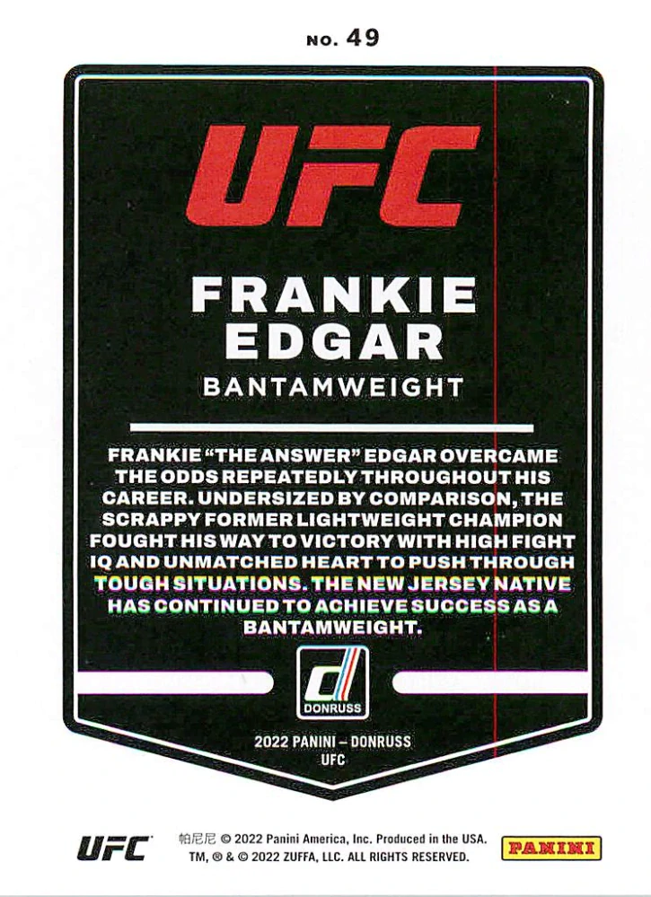 2022 Panini Donruss UFC - Frankie Edgar #49