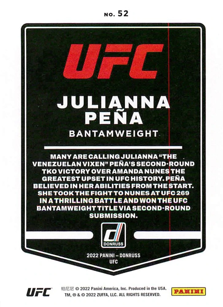 2022 Panini Donruss UFC - Julianna Pena #52