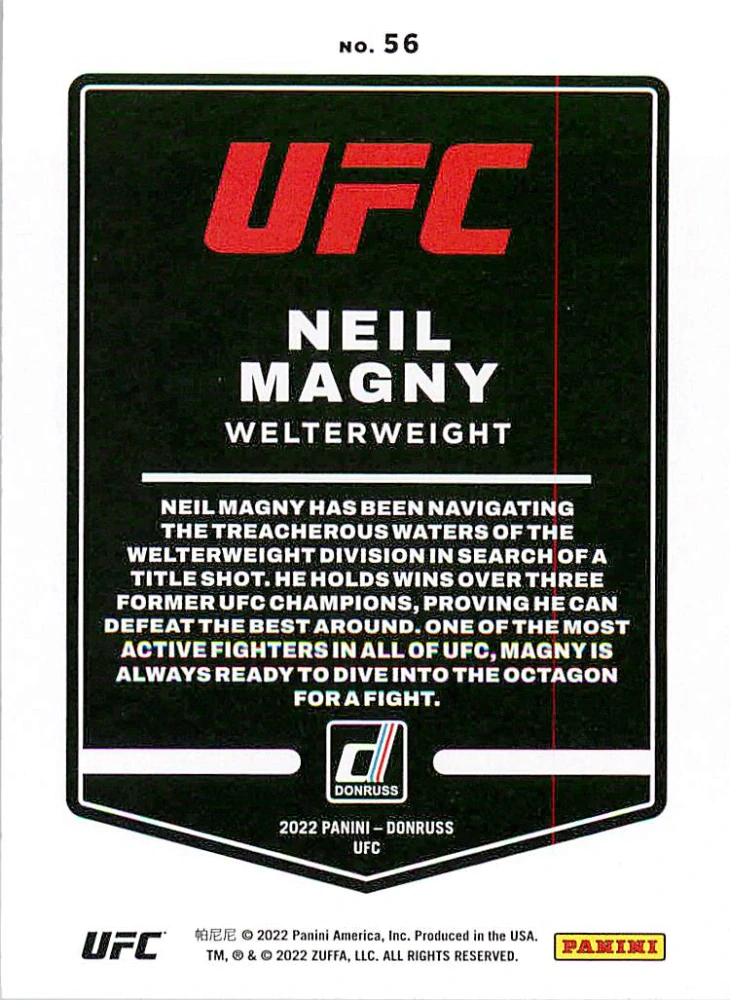 2022 Panini Donruss UFC - Neil Magny #56