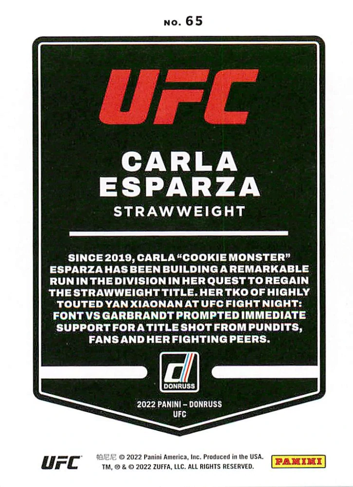 2022 Panini Donruss UFC - Carla Esparza #65