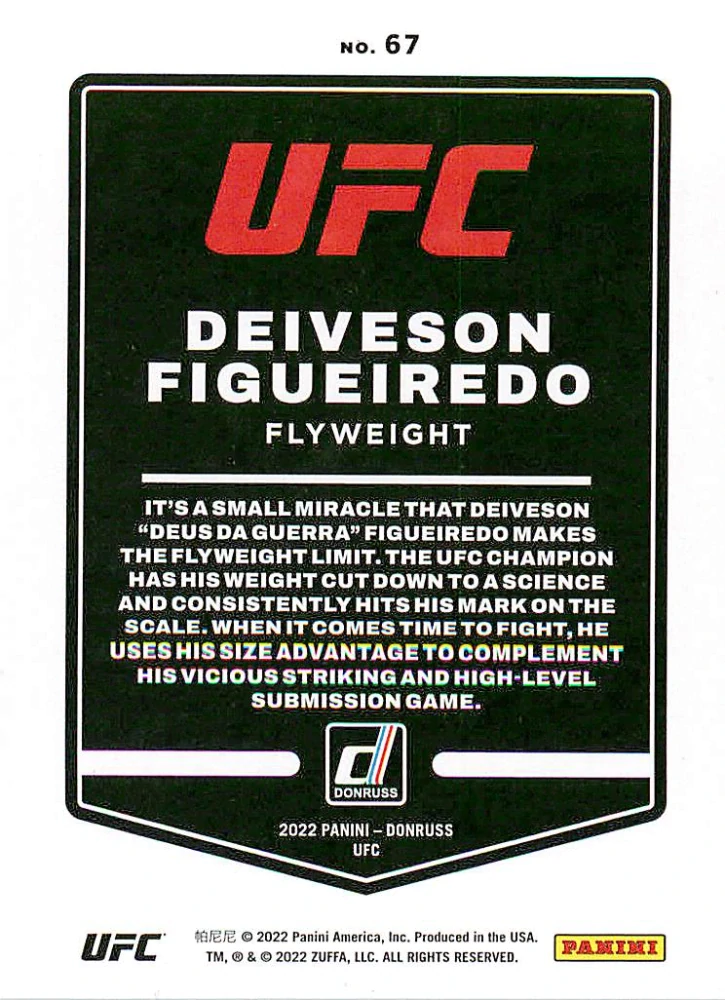 2022 Panini Donruss UFC - Deiveson Figueiredo #67