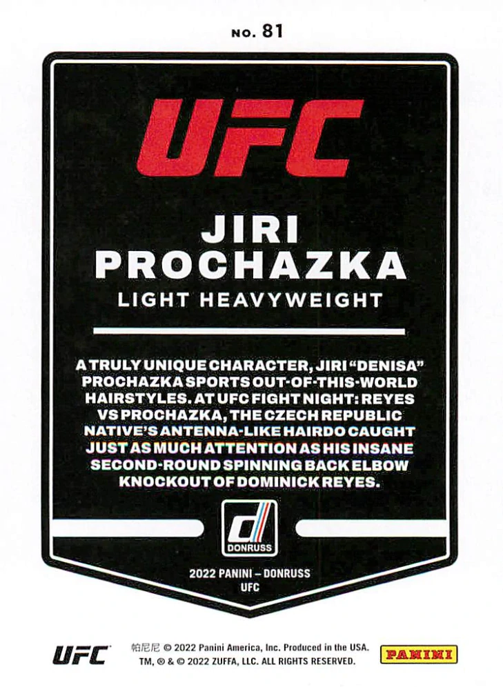 2022 Panini Donruss UFC - Jiří Procházka #81