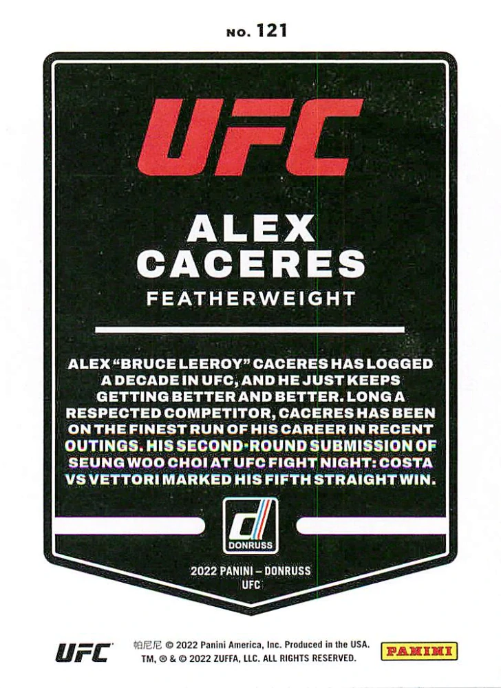 2022 Panini Donruss UFC - Alex Caceres #121