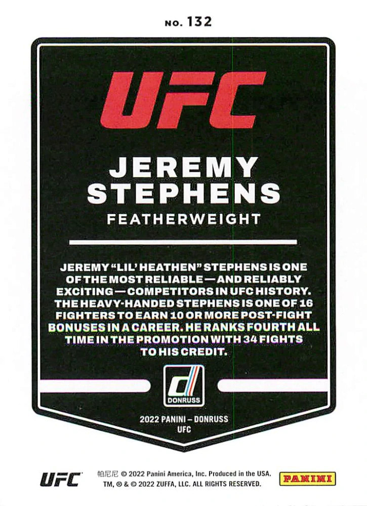 2022 Panini Donruss UFC - Jeremy Stephens #132