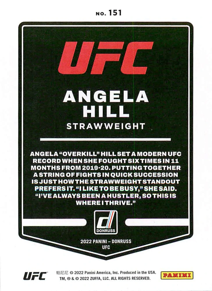 2022 Panini Donruss UFC - Angela Hill #151