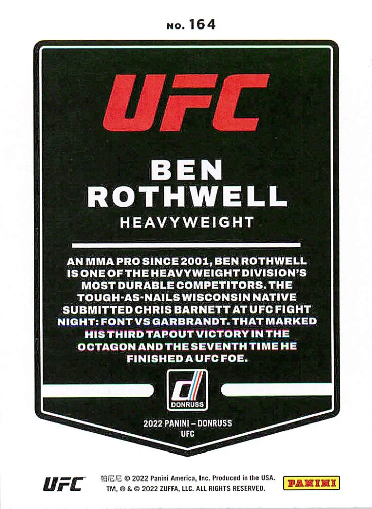 2022 Panini Donruss UFC - Ben Rothwell #164