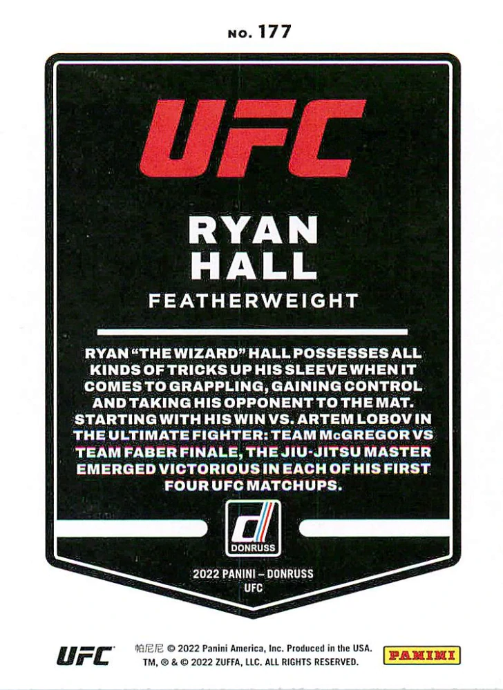 2022 Panini Donruss UFC - Ryan Hall #177