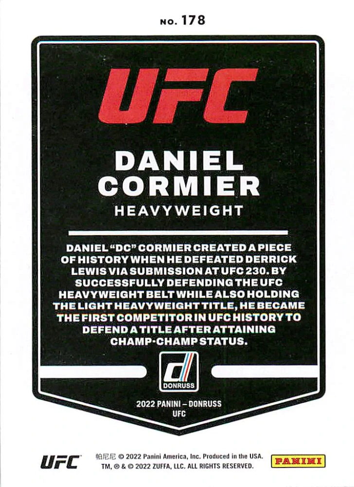 2022 Panini Donruss UFC - Daniel Cormier #178