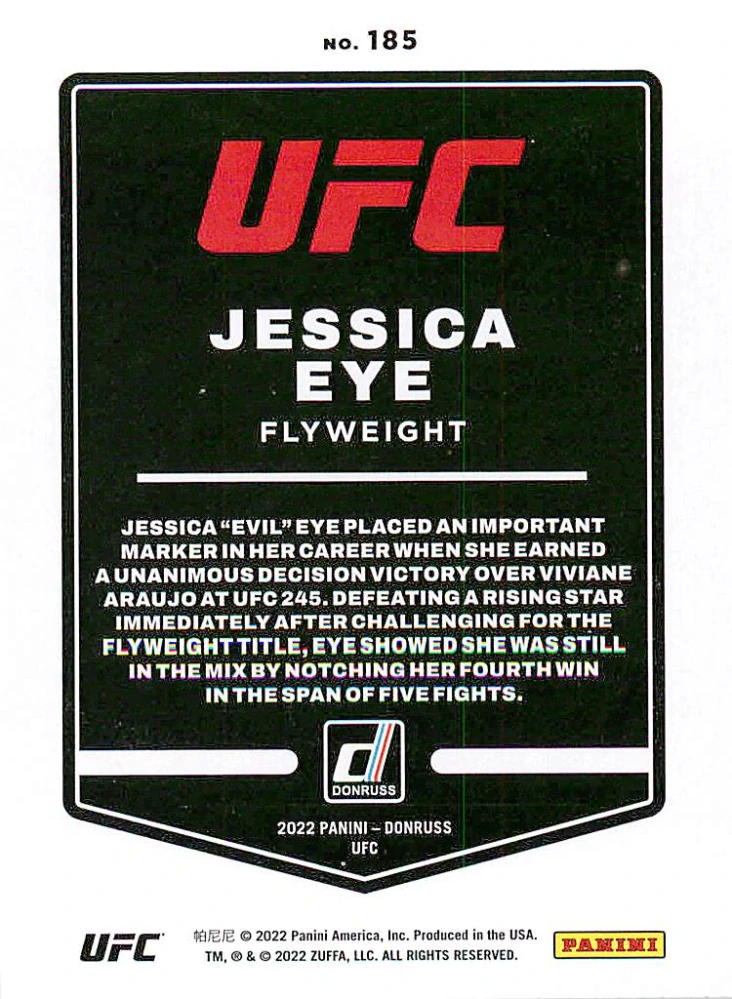 2022 Panini Donruss UFC - Jessica Eye #185