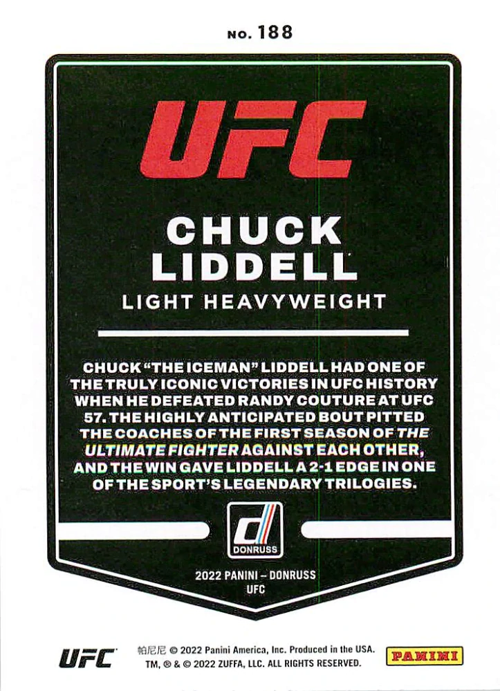 2022 Panini Donruss UFC - Chuck Liddell #188