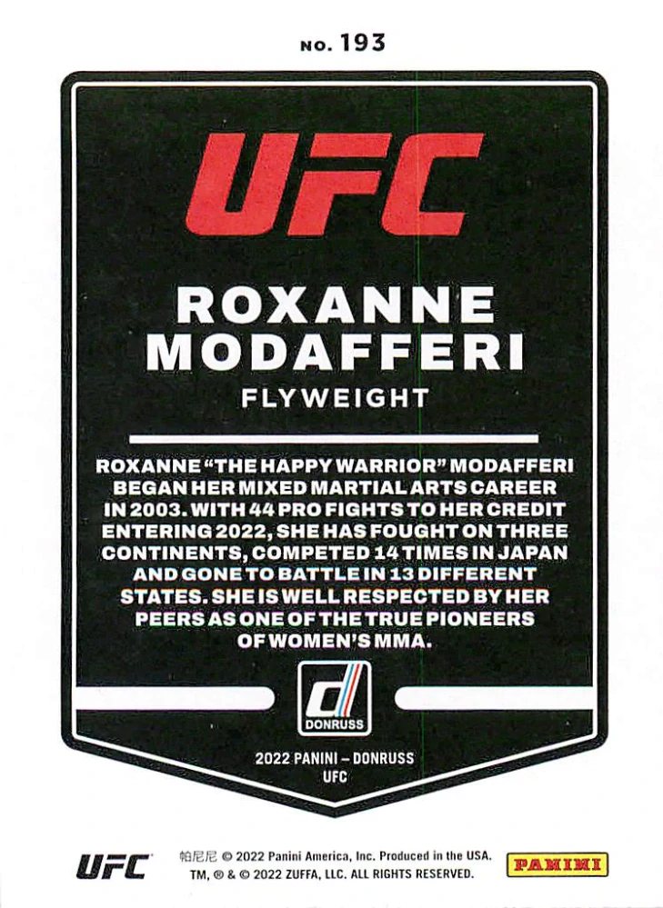 2022 Panini Donruss UFC - Roxanne Modafferi #193