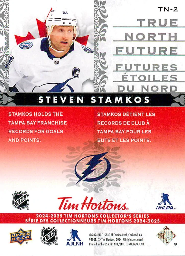 2024-25 UD Tim Hortons - Steven Stamkos - True North Future #TN-2