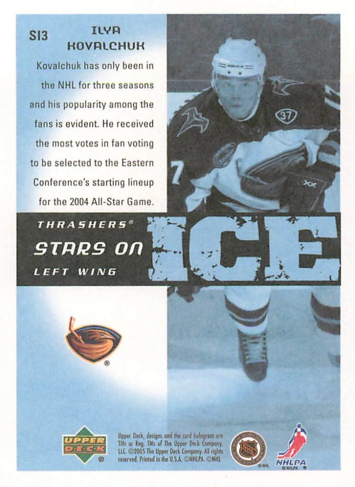 2005-06 UD Victory - Ilya Kovalchuk - Stars on Ice #SI3