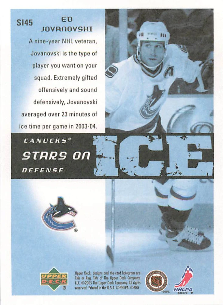 2005-06 UD Victory - Ed Jovanovski - Stars on Ice #SI45