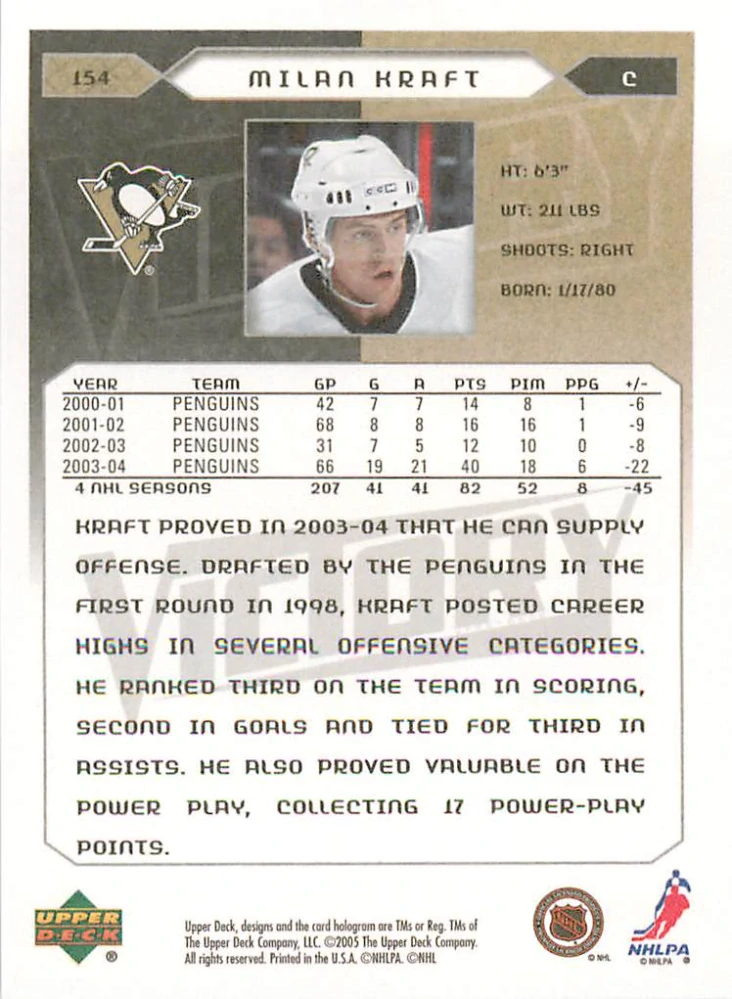 2005-06 UD Victory - Milan Kraft #154