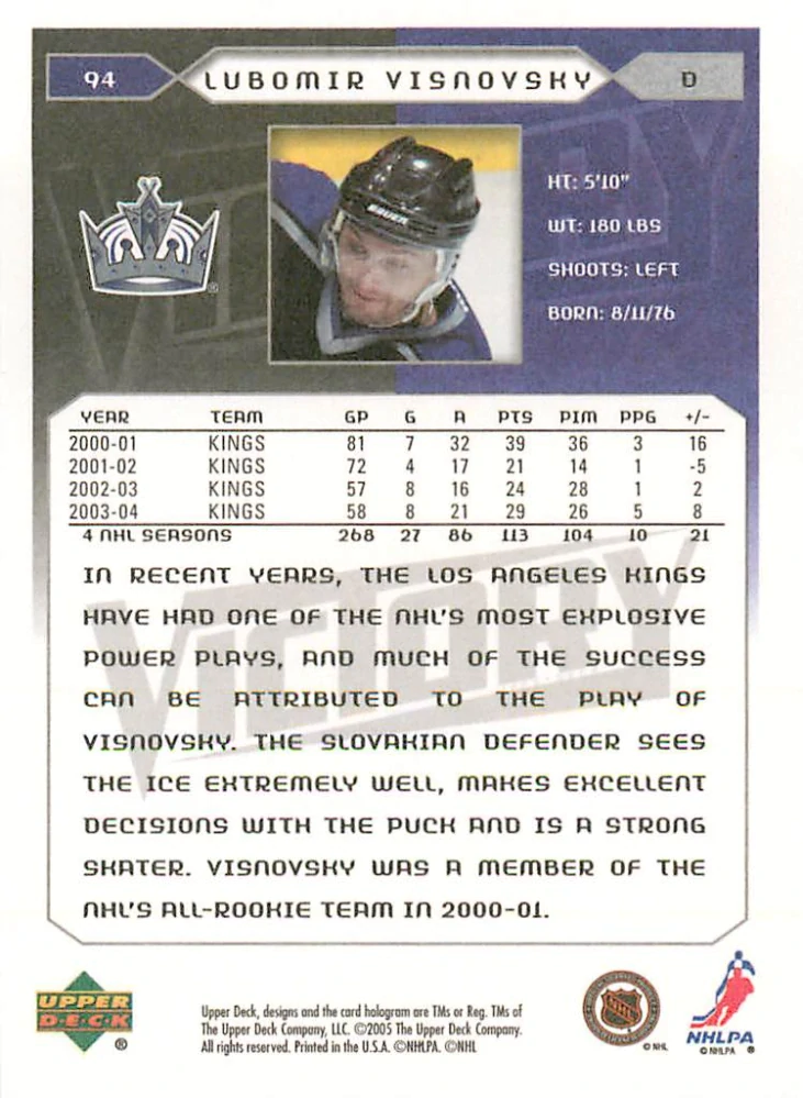 2005-06 UD Victory - Lubomír Višňovský #94