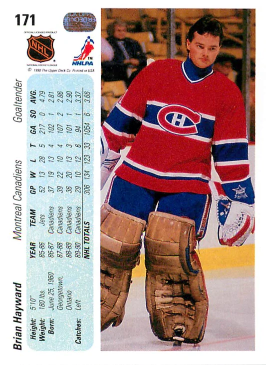 1990-91 UD Series - Brian Hayward #171