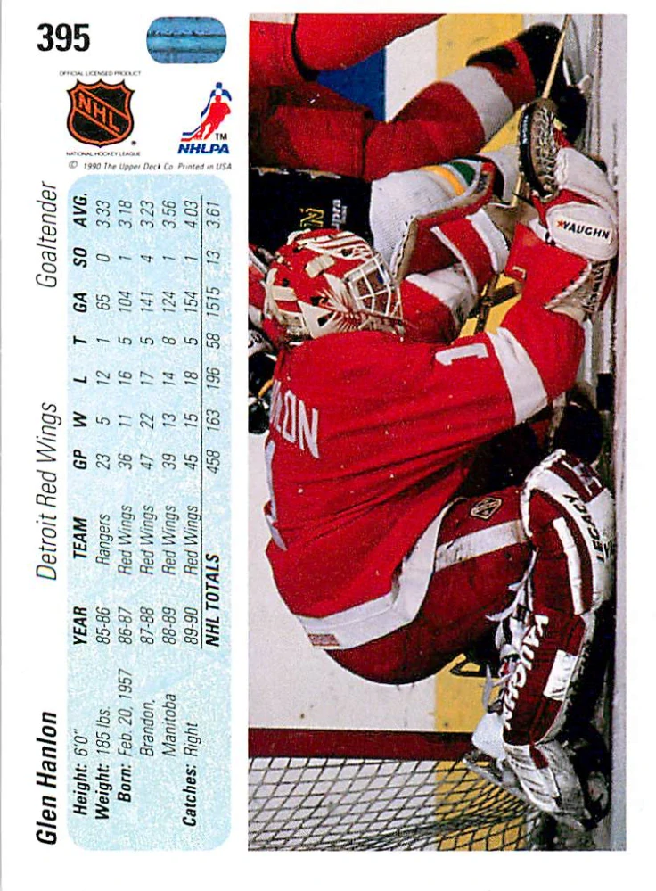 1990-91 UD Series - Glen Hanlon #395