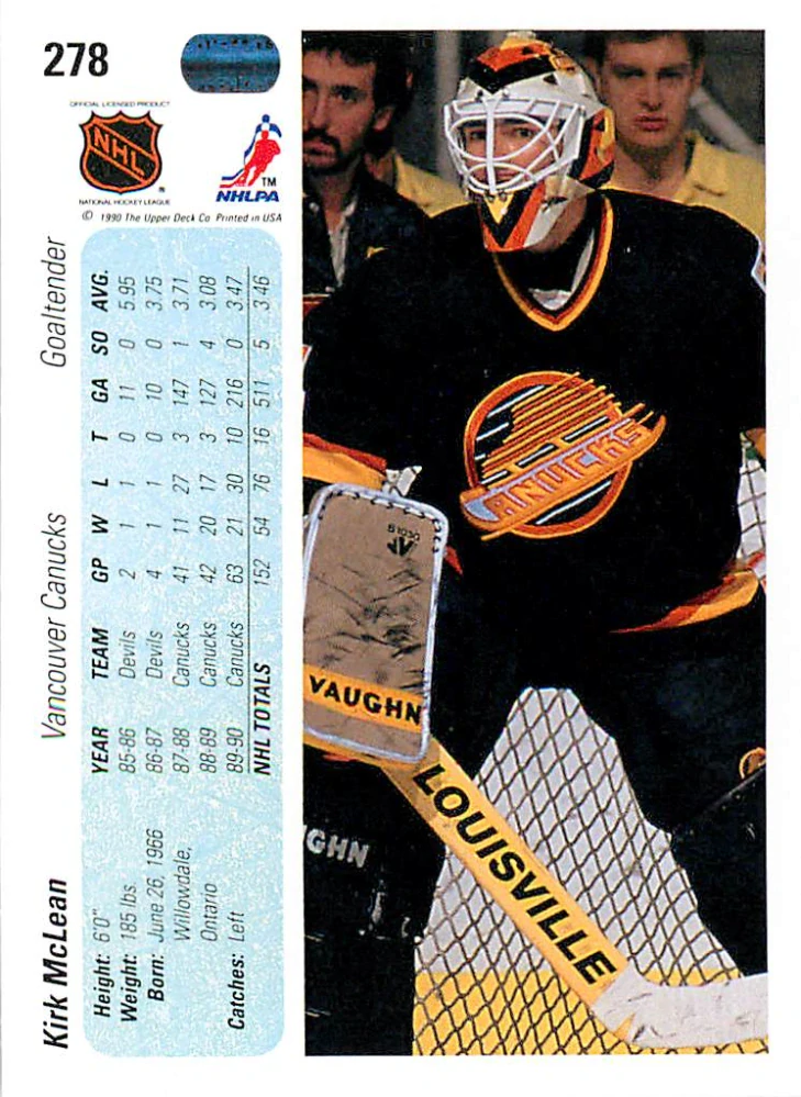 1990-91 UD Series - Kirk McLean #278
