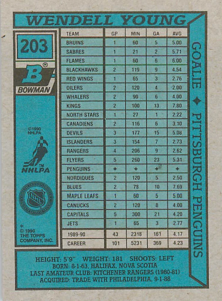1990-91 Bowman - Wendell Young #203