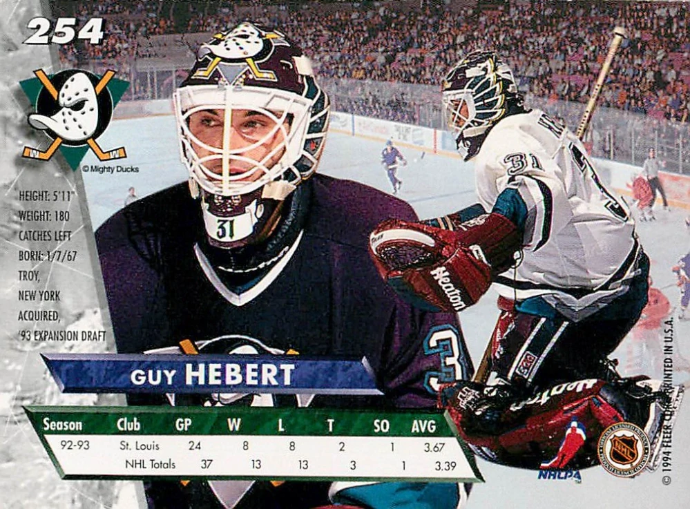 1993-94 Fleer Ultra - Guy Hebert #254