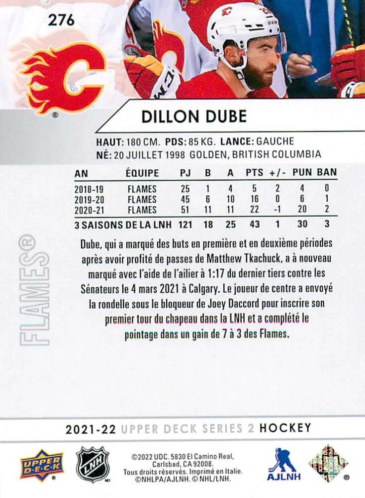 2021-22 UD Series 2 - Dillon Dube - French #276