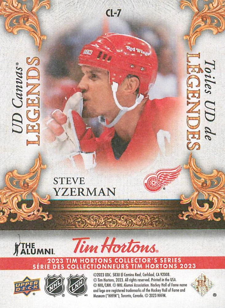 2022-23 UD Tim Hortons Legends - Steve Yzerman - UD Canvas Legends #CL-7