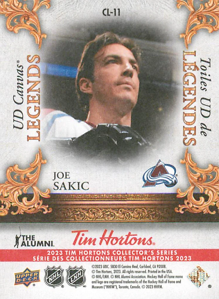 2022-23 UD Tim Hortons Legends - Joe Sakic - UD Canvas Legends #CL-11