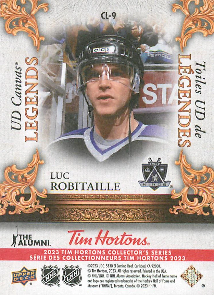 2022-23 UD Tim Hortons Legends - Luc Robitaille - UD Canvas Legends #CL-9