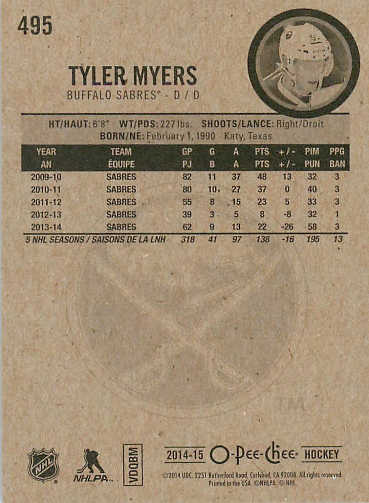 2014-15 UD O-Pee-Chee - Tyler Myers #495