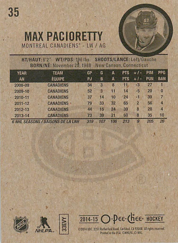2014-15 UD O-Pee-Chee - Max Pacioretty #35