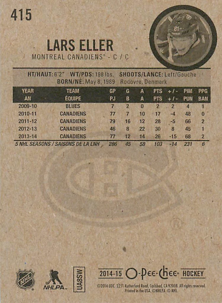 2014-15 UD O-Pee-Chee - Lars Eller #415