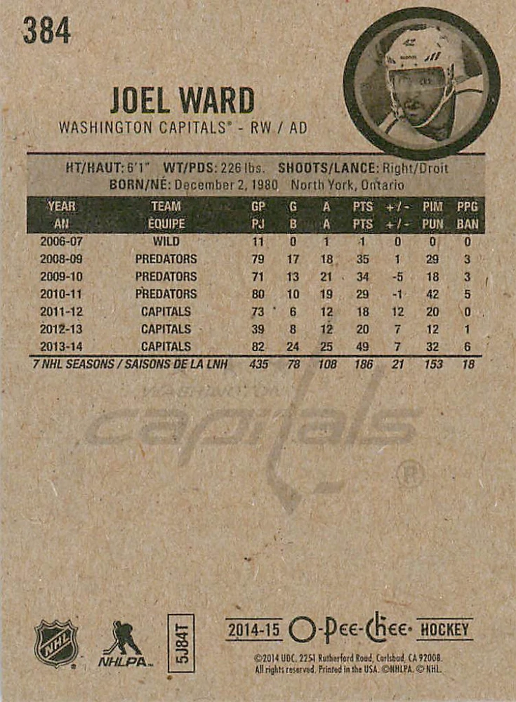 2014-15 UD O-Pee-Chee - Joel Ward #384