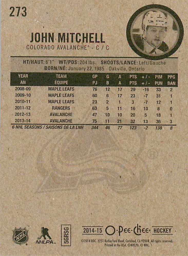 2014-15 UD O-Pee-Chee - John Mitchell #273