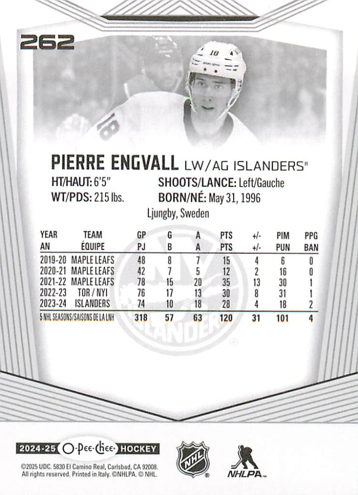 2024-25 UD O-Pee-Chee - Pierre Engvall #262