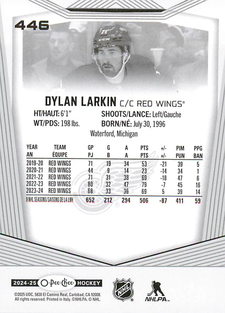 2024-25 UD O-Pee-Chee - Dylan Larkin #446