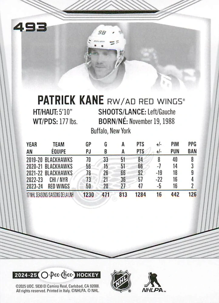 2024-25 UD O-Pee-Chee - Patrick Kane #493