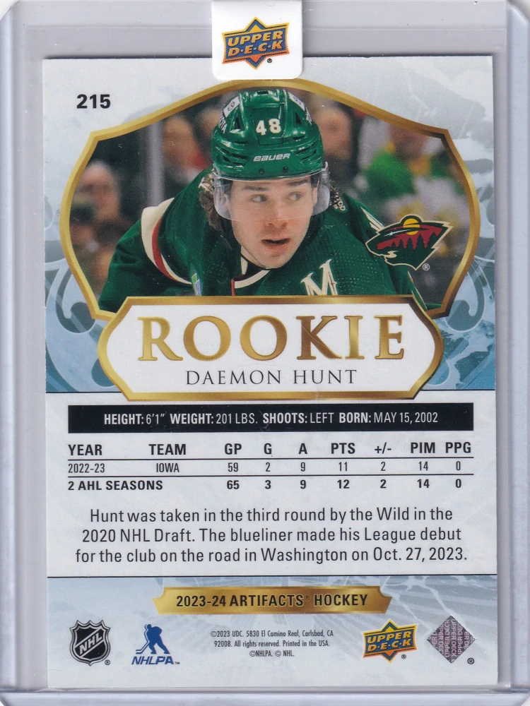 2023-24 UD Artifacts - Daemon Hunt - Rookie /999 #215