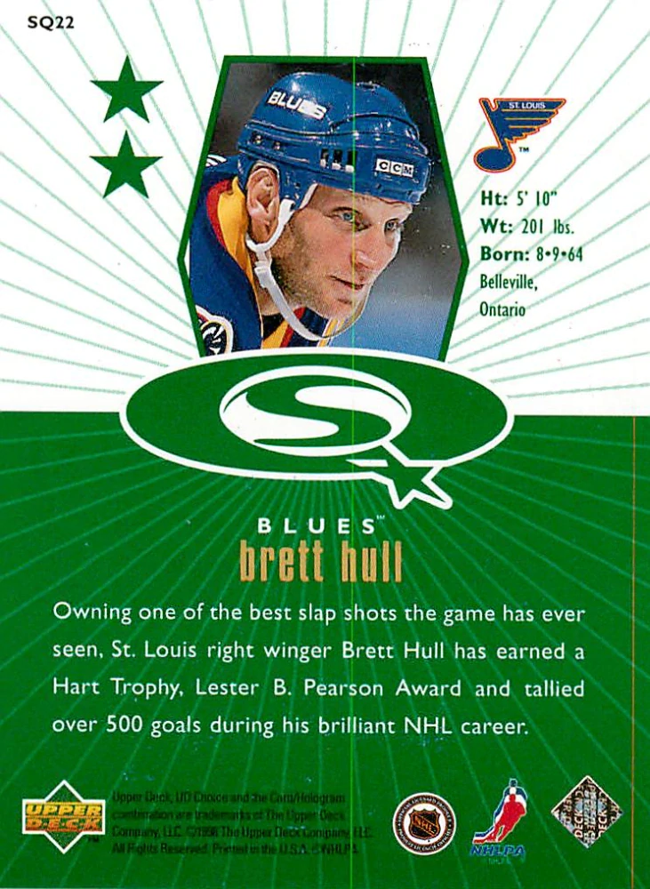 1998-99 UD Choice - Brett Hull - Starquest Green #SQ22