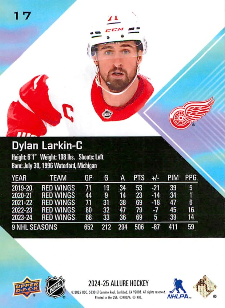 2024-25 UD Allure - Dylan Larkin #17