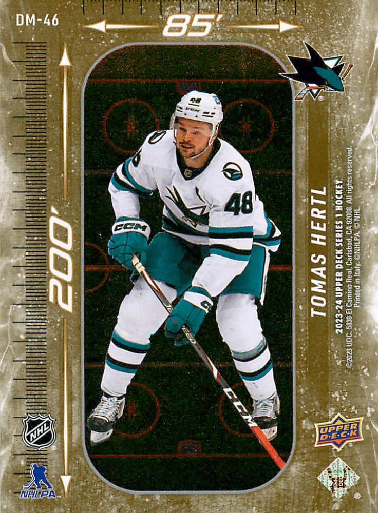 2023-24 UD Series 1 - Tomáš Hertl - 200' x 85' Gold #DM-46