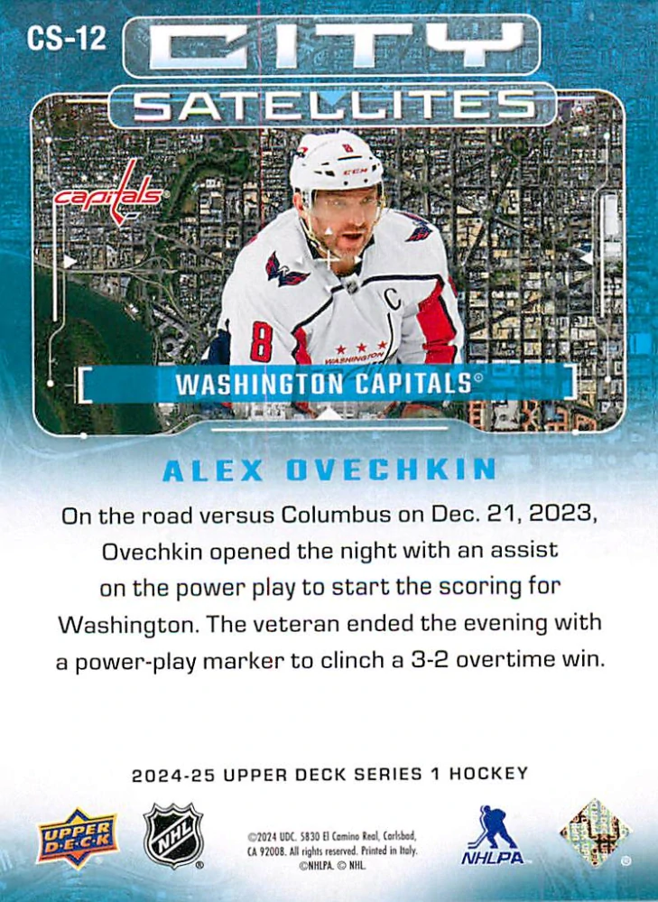 2024-25 UD Series 1 - Alex Ovechkin - City Satellites #CS-12