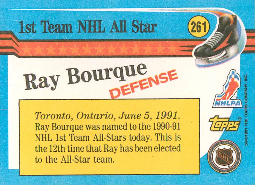 1991-92 Topps - Ray Bourque - All Star #291