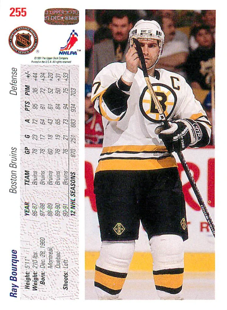 1991-92 UD Series - Ray Bourque #255