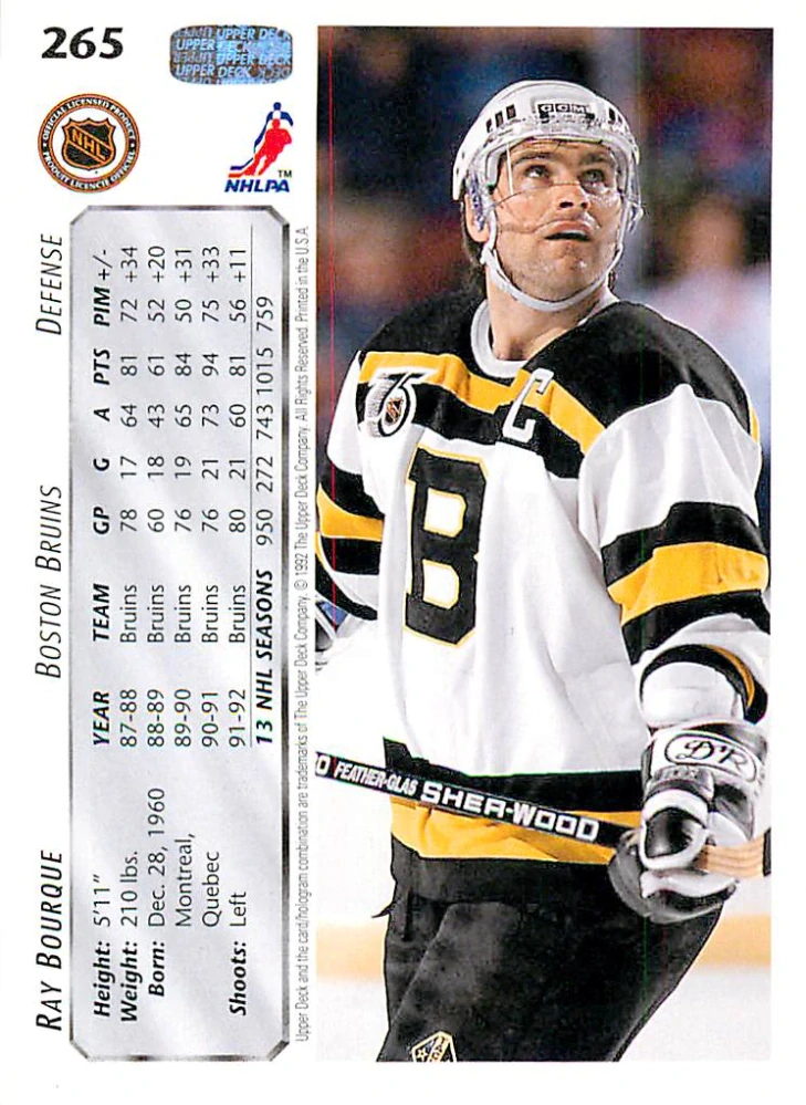 1992-93 UD Series - Ray Bourque #265
