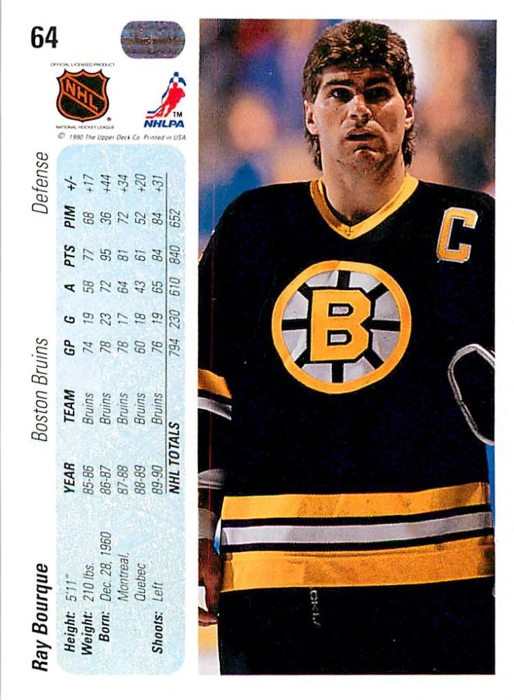 1990-91 UD Series - Ray Bourque #64