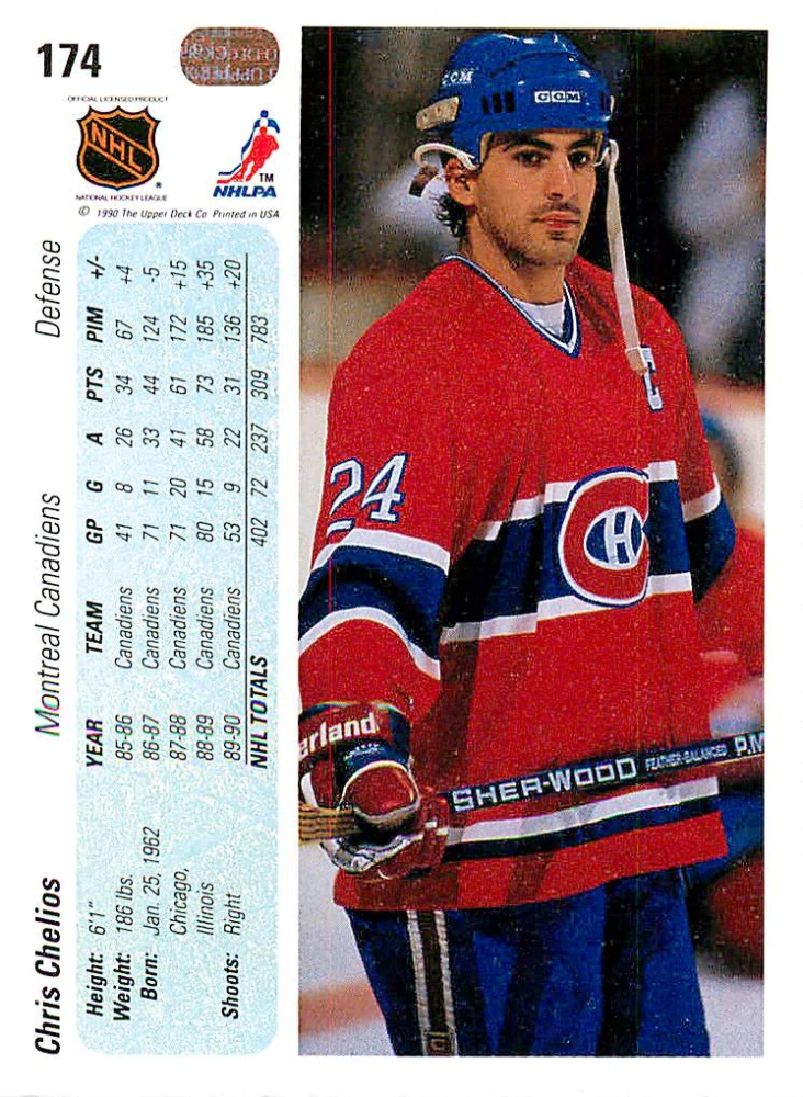 1990-91 UD Series - Chris Chelios #174