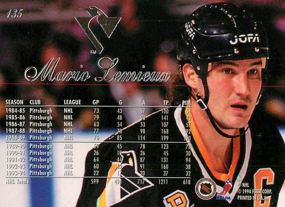 1994-95 Flee Flair - Mario Lemieux #135
