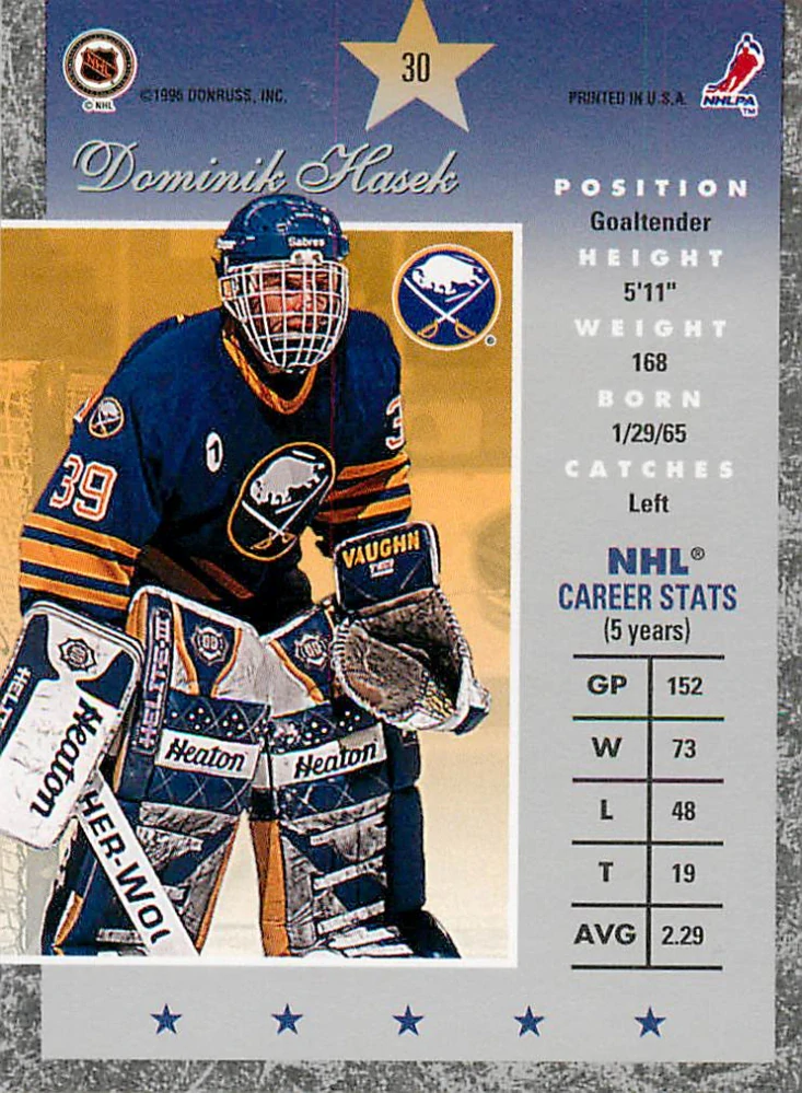 1995-96 Donruss Elite - Dominik Hašek #30