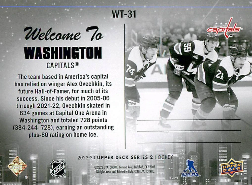 2022-23 UD Series 2 - Welcome To Washington #WT-31